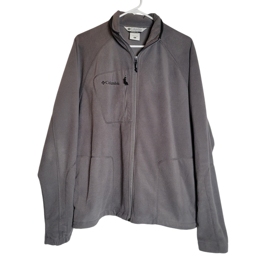 Columbia Men's Fast Trek II Full Zip Gray Fleece Jacket Size Large